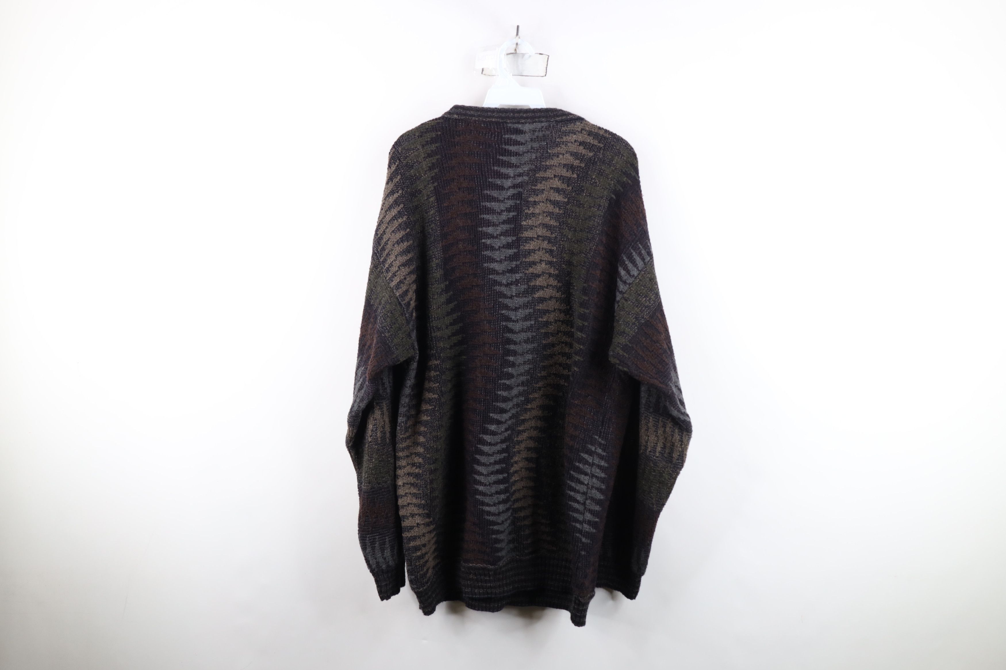 Vintage Vintage 90s Streetwear Tone Wool Blend Knit Crewneck Sweater Size US L / EU 52-54 / 3 - 7 Thumbnail