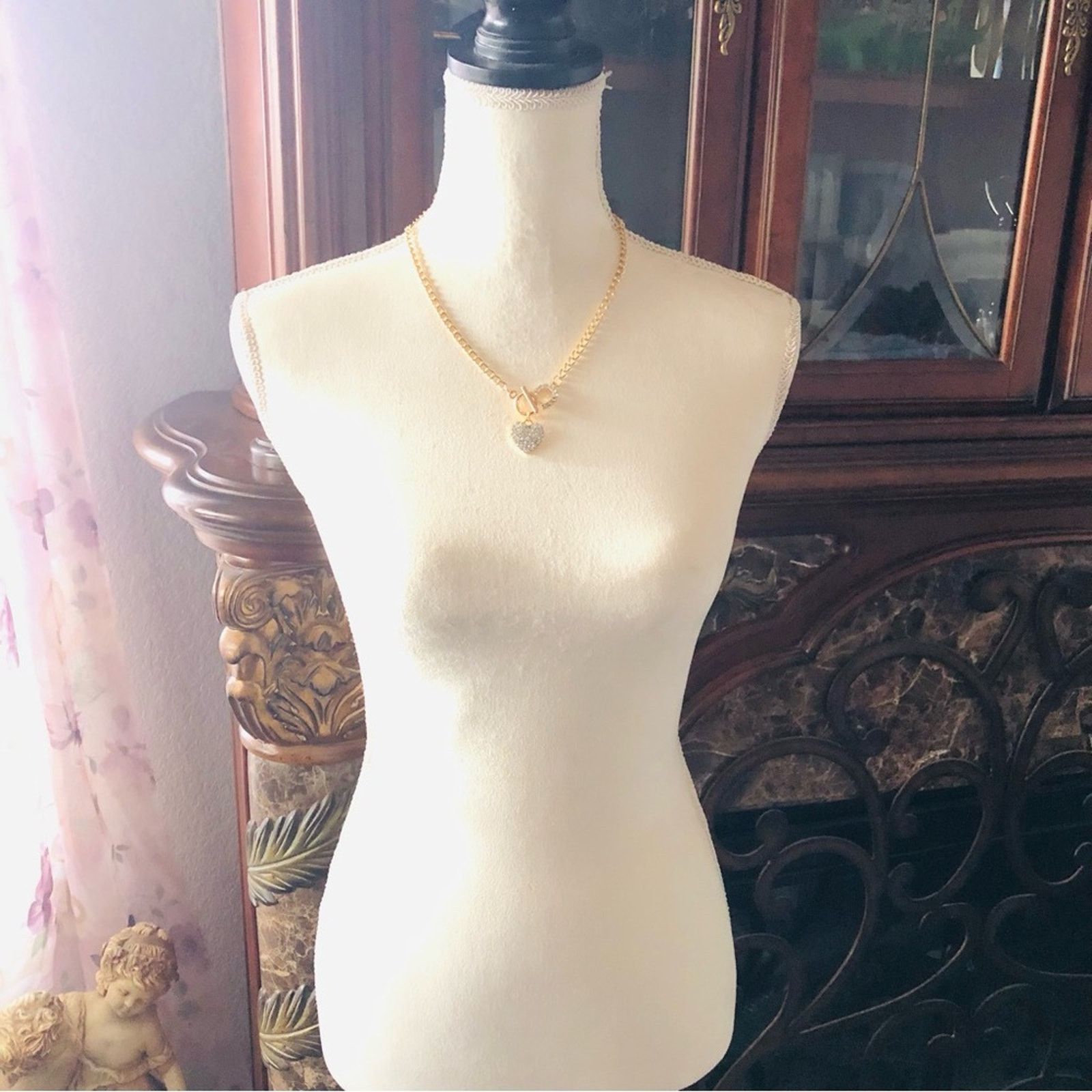 Jewelry Sparkle clear rhinestone heart slider chain necklace Size ONE SIZE - 12 Thumbnail