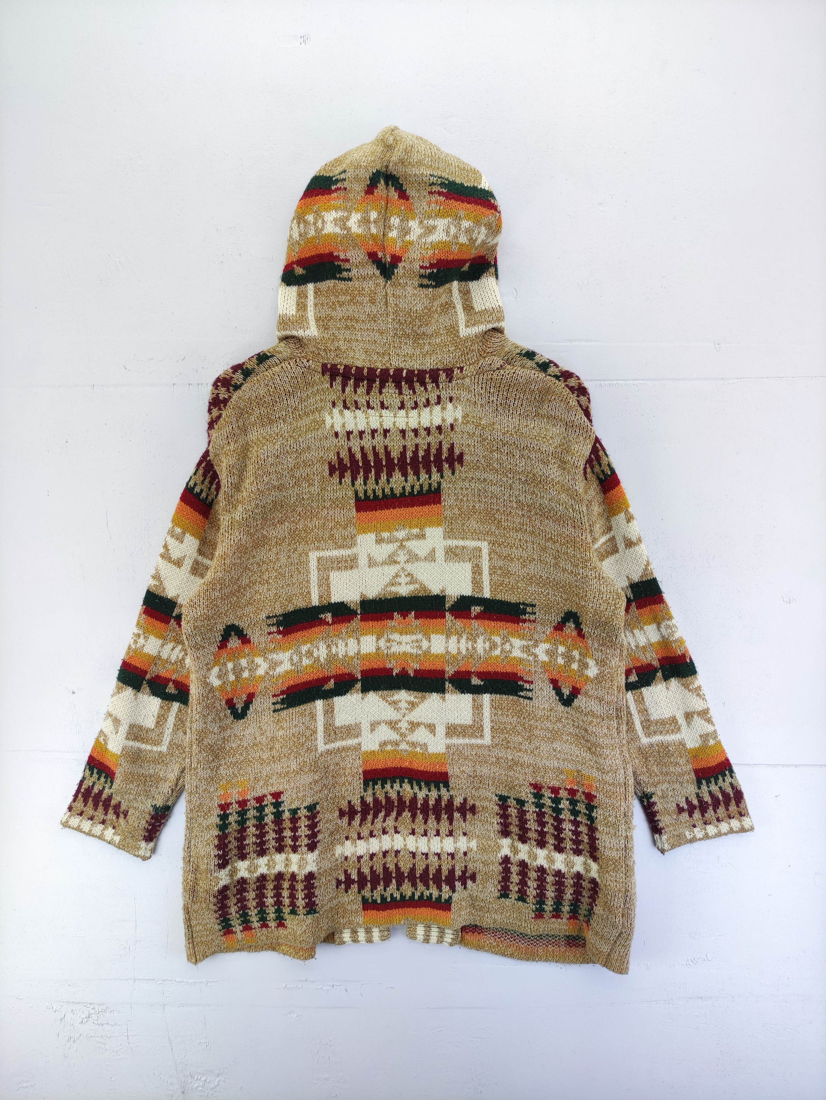 Aran Isles Knitwear Vintage Rose Bud Cardigan Hoodie Knit Size US L / EU 52-54 / 3 - 8 Thumbnail