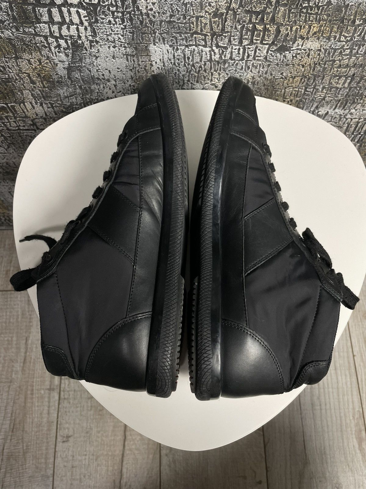 Prada Prada Shoes Black High Top Sneakers Leather Shoes Size US 9 / EU 42 - 16 Thumbnail