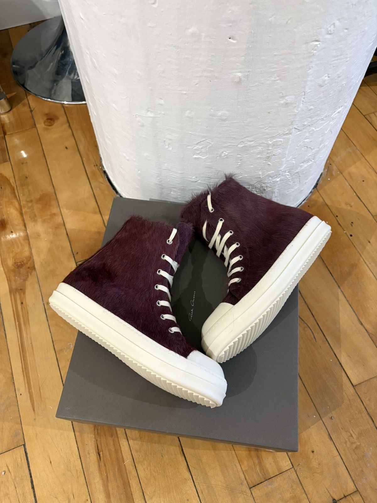 Rick Owens Rick Owens FW23 "Luxor" Amethyst pony hair ramones Size US 9.5 / EU 42-43 - 5 Thumbnail