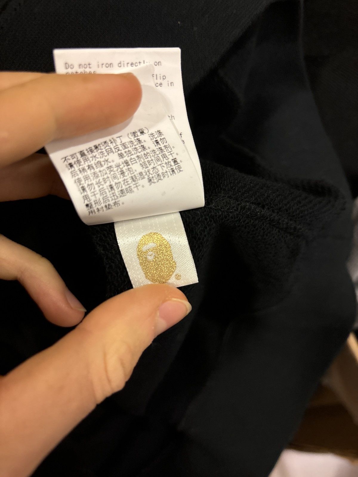 Bape Bape Black/Rainbow Stiched College Hoodie Size US M / EU 48-50 / 2 - 3 Thumbnail