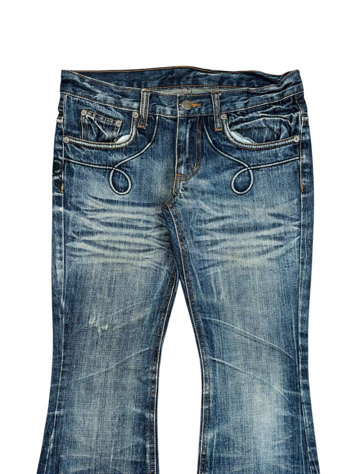 Tornado Mart Archive Tornado Mart - Super Flared Denim Pants Size US 29 - 3 Thumbnail