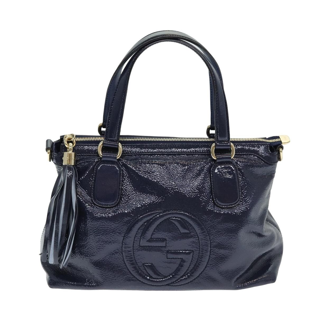 Gucci Soho Navy Leather Tote Bag (Pre-Owned) Size ONE SIZE - 1 Thumbnail