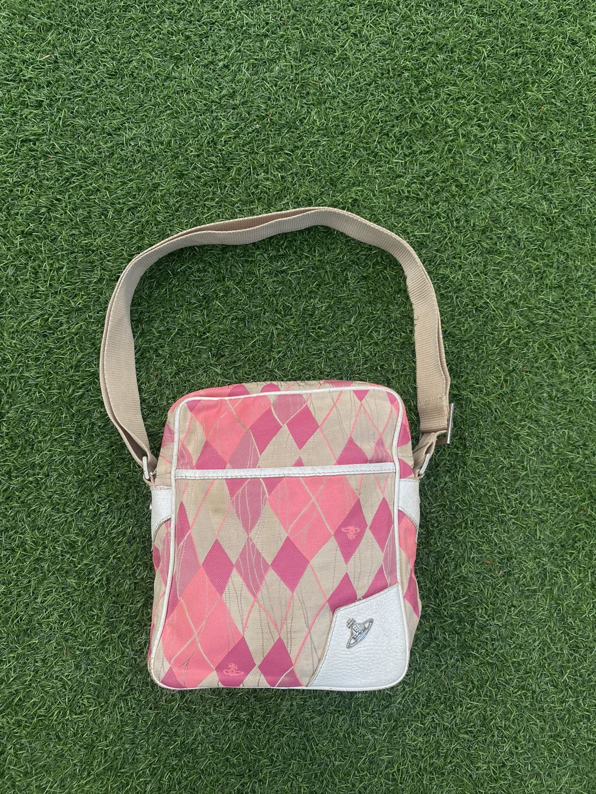 Vivienne Westwood Pink Patern Sling Bag, Men's