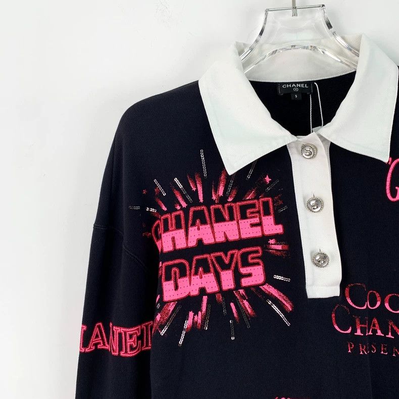 Chanel Chanel Color-block graffiti letter print lapel long-sleeved Size S / US 4 / IT 40 - 3 Thumbnail