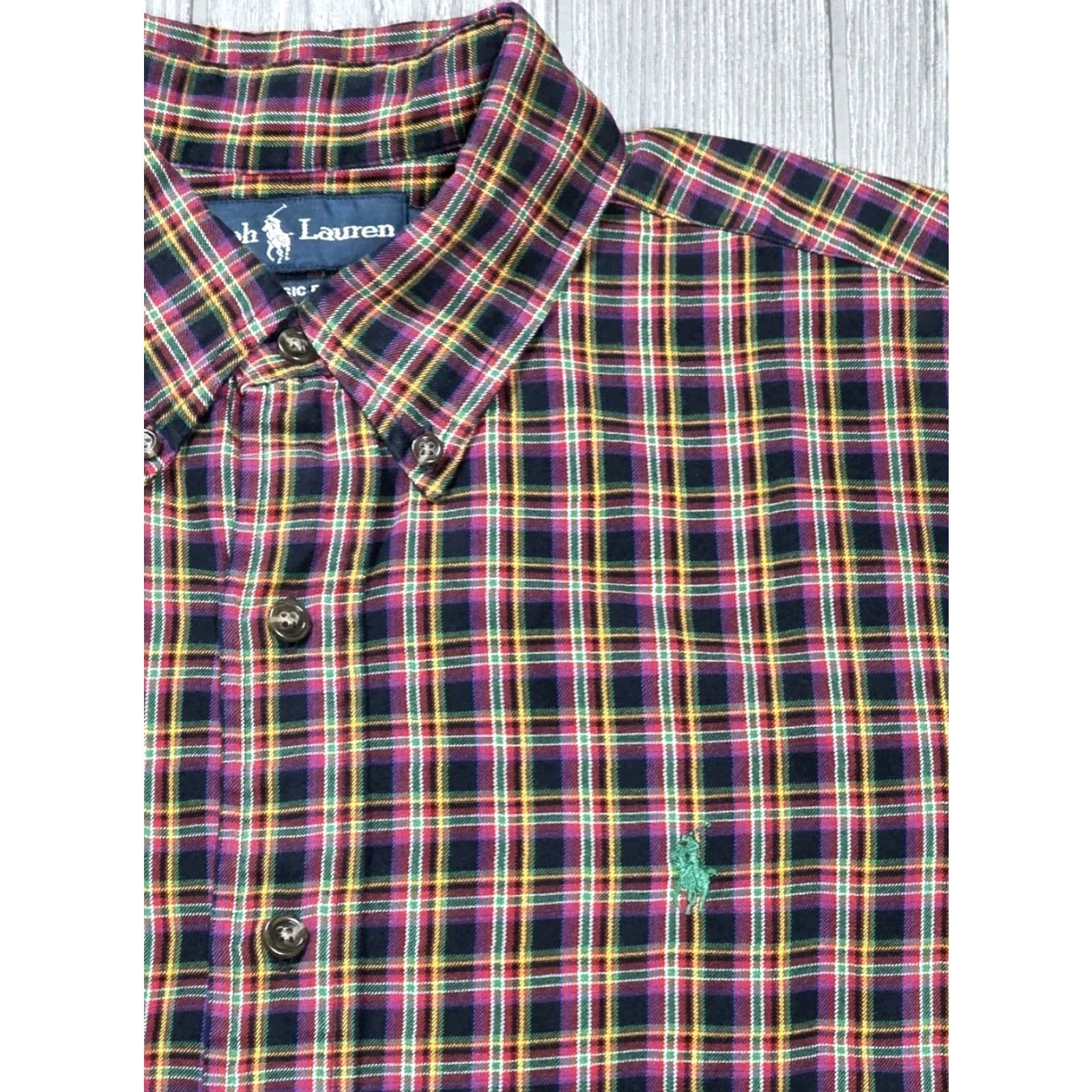 Polo Ralph Lauren Ralph Lauren Polo Button-Up Pink Multicolor Plaid Long Sleeve M Shirt Green Pony Size US M / EU 48-50 / 2 - 3 Thumbnail