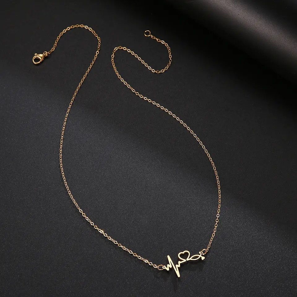 Jewelry Stethoscope Heartbeat Best Necklace Women Love Heart Size ONE SIZE - 3 Thumbnail