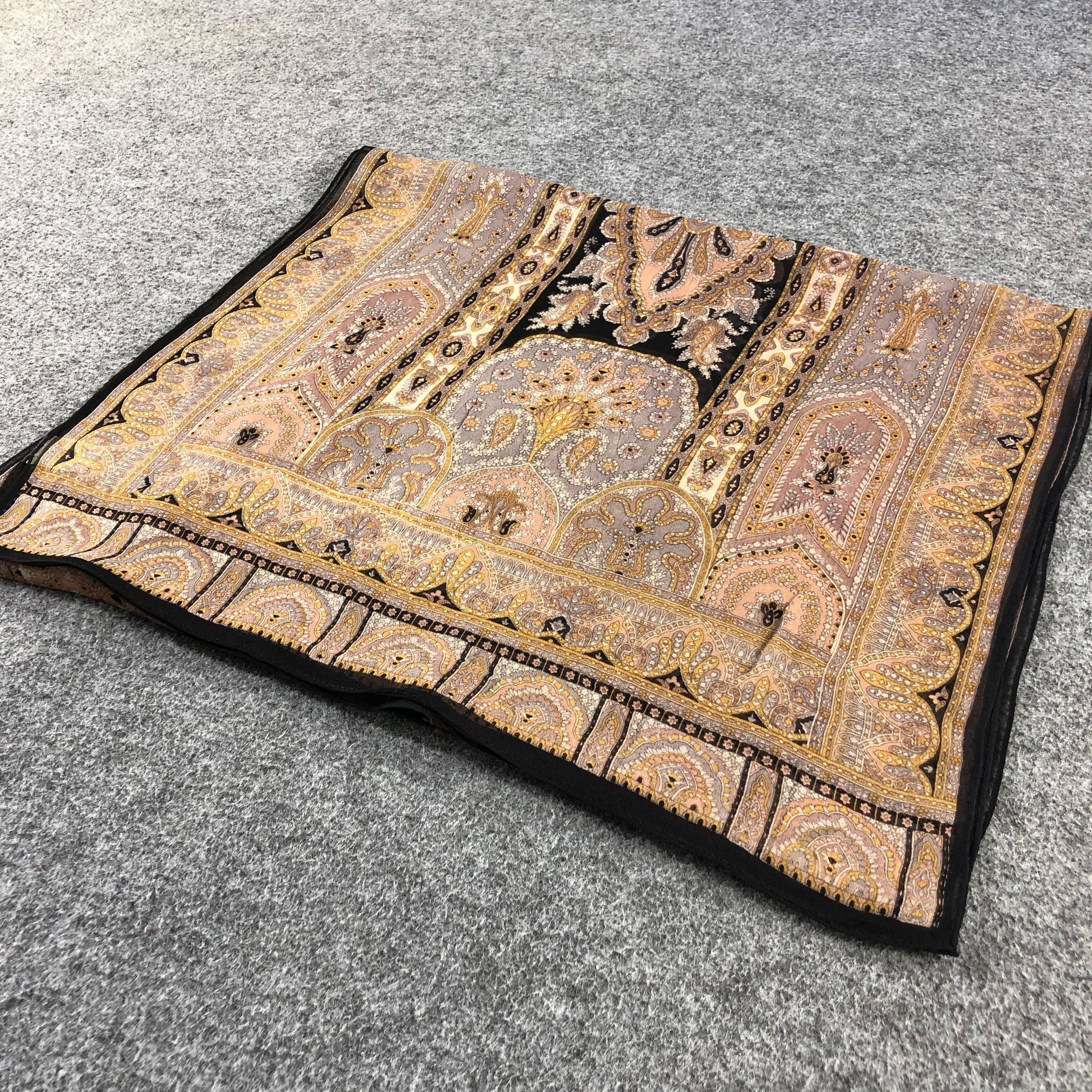 Vintage Top Kapi Luxury Silk Stole Silk Scarf M891 Size ONE SIZE - 3 Thumbnail
