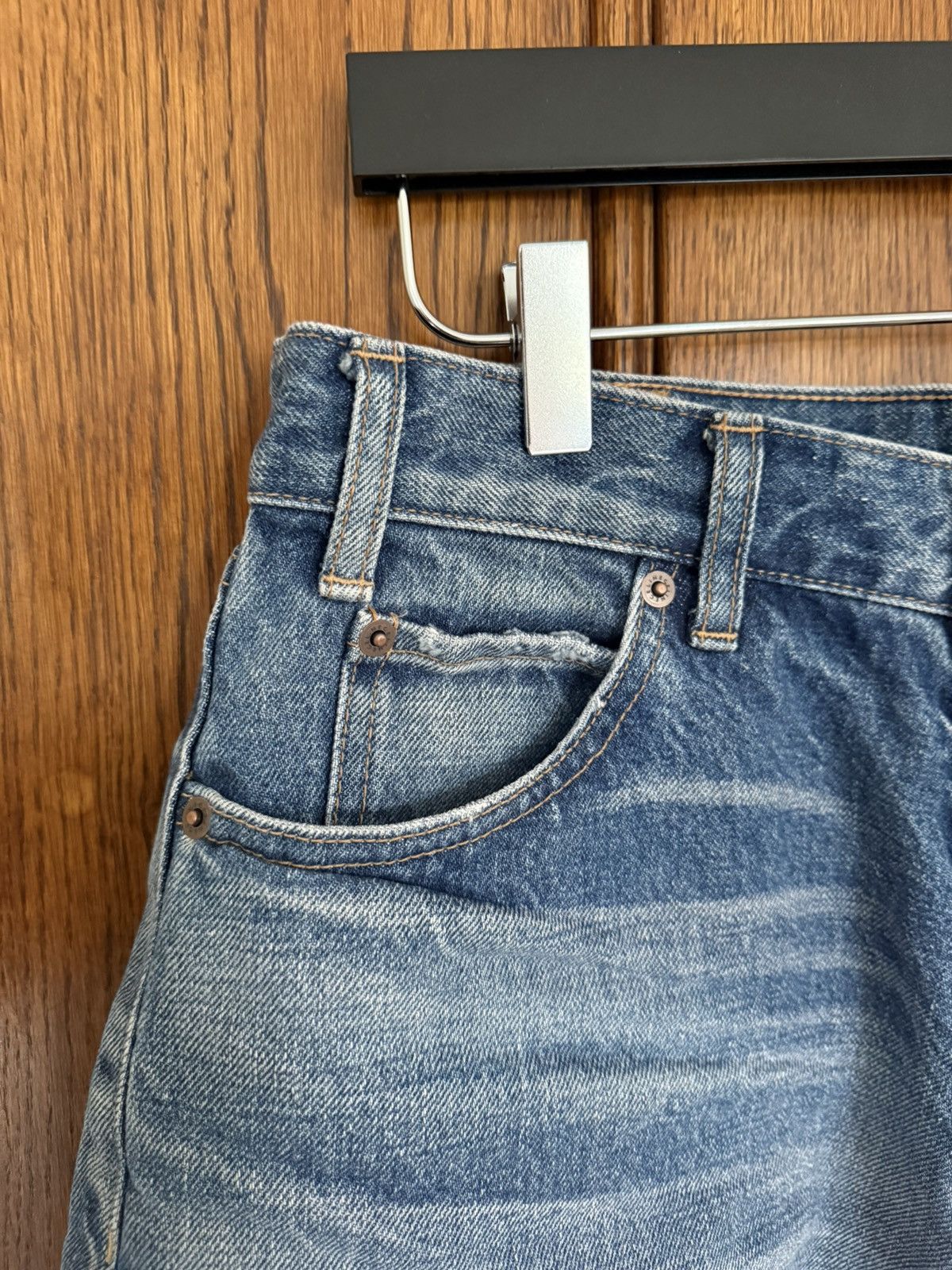 Celine $990 ss24 Celine zuma wash wesley jean denim shorts 28 Hedi Size US 28 / EU 44 - 14 Thumbnail