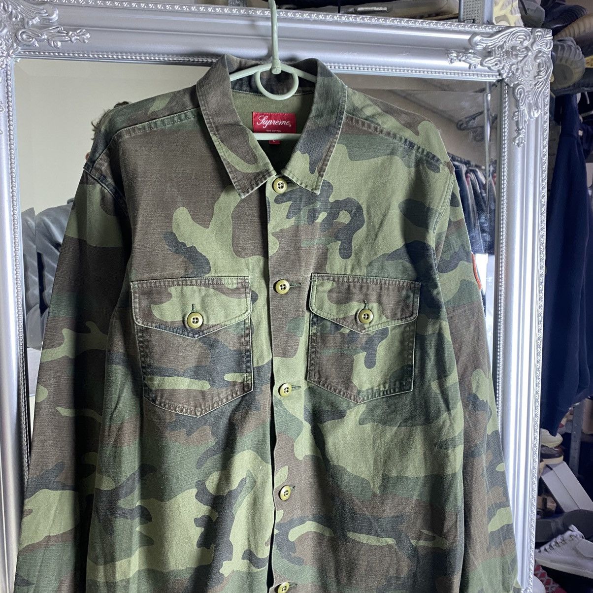 Supreme camo shirt army Big Logo