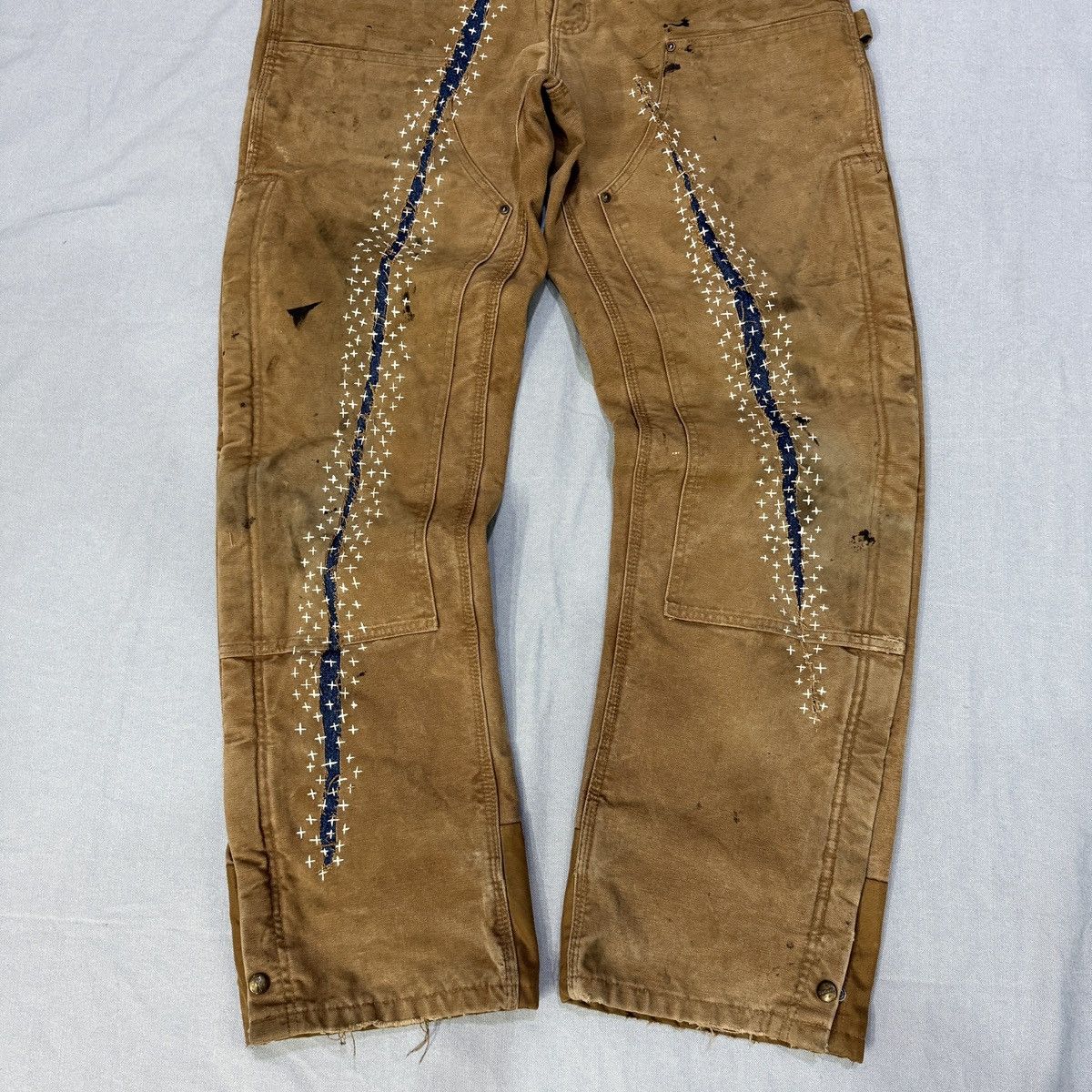Carhartt Carhartt sashiko embroiderd B194 BRN Double knee denim Size US 34 / EU 50 - 3 Thumbnail