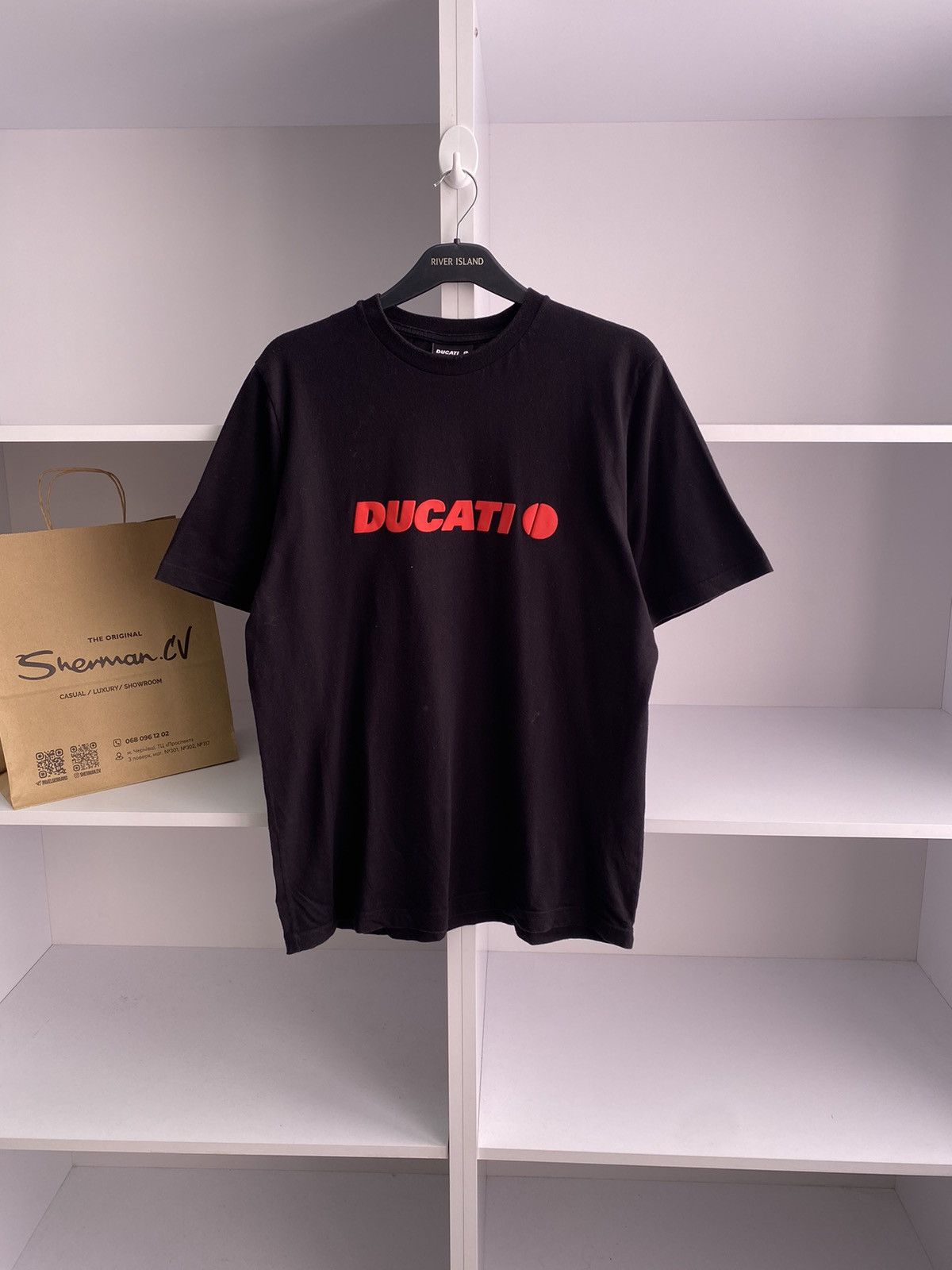 Ducati × Vintage Vintage Ducati Logo Racing Black Tee Size US L / EU 52-54 / 3 - 1 Thumbnail