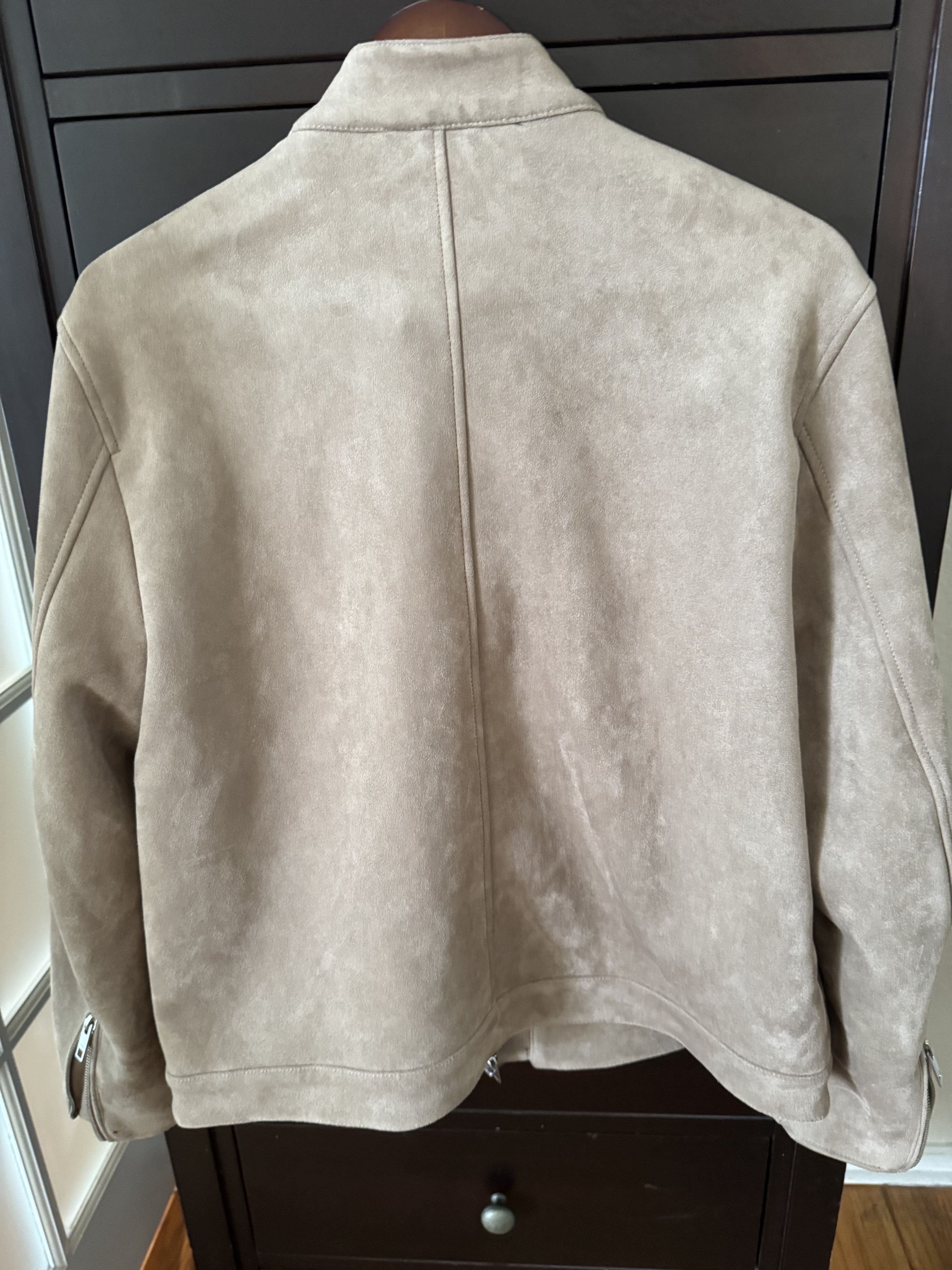 H&M H&M Faux Suede Camel Leather Jacket Size US L / EU 52-54 / 3 - 3 Thumbnail