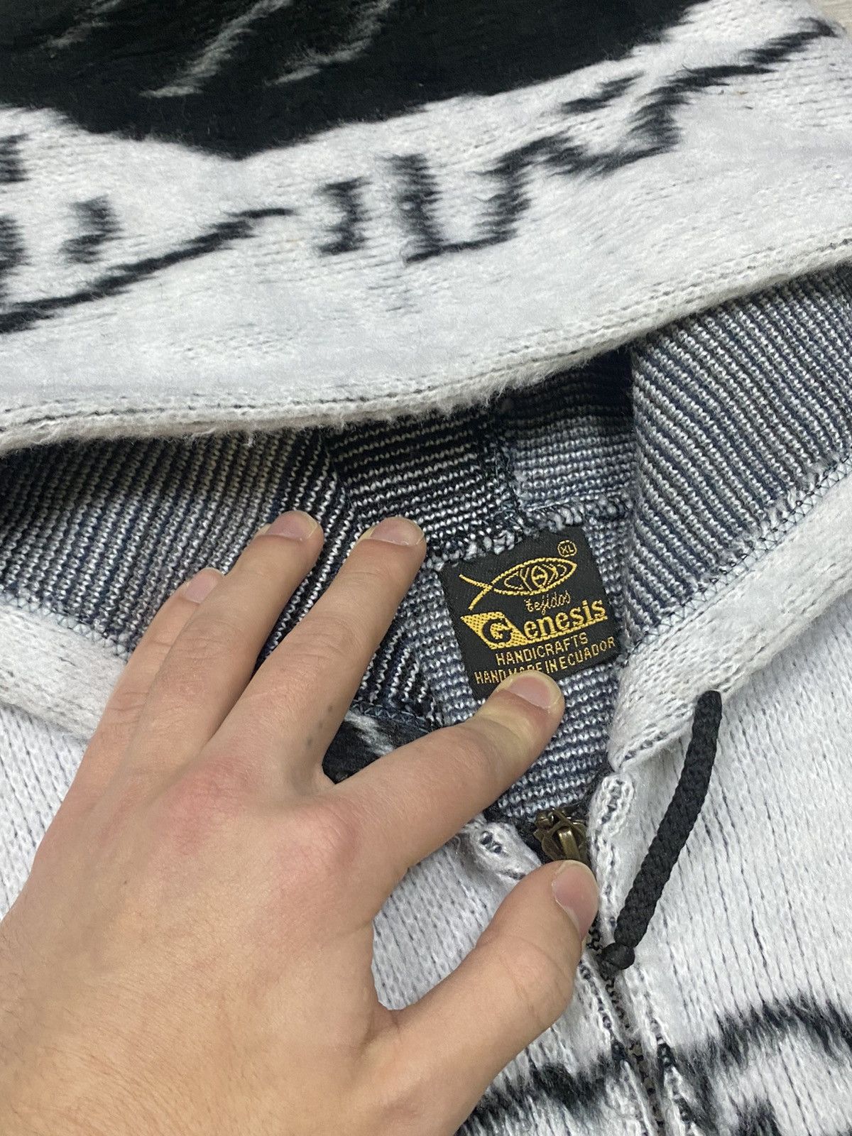 Vintage Wolves Dogs 🐺 forest Y2K vintage fleece zip all over print Size US XL / EU 56 / 4 - 5 Thumbnail