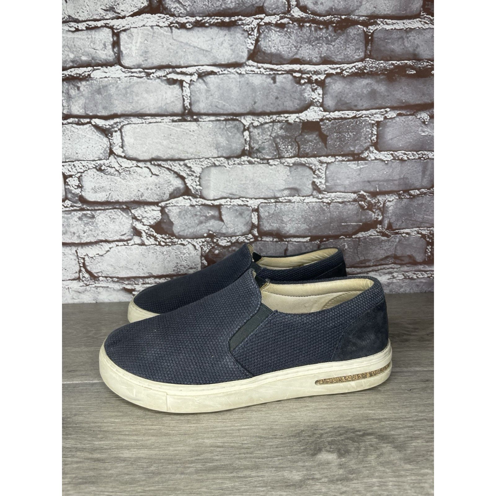 Birkenstock Birkenstock Oswego Midnight Blue Canvas Suede Slip On Shoes Size US 7 / IT 37 - 11 Thumbnail