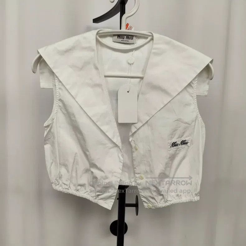 Miu Miu Miu Miu 38 Cotton short sleeve white Size M / US 6-8 / IT 42-44 - 1 Thumbnail