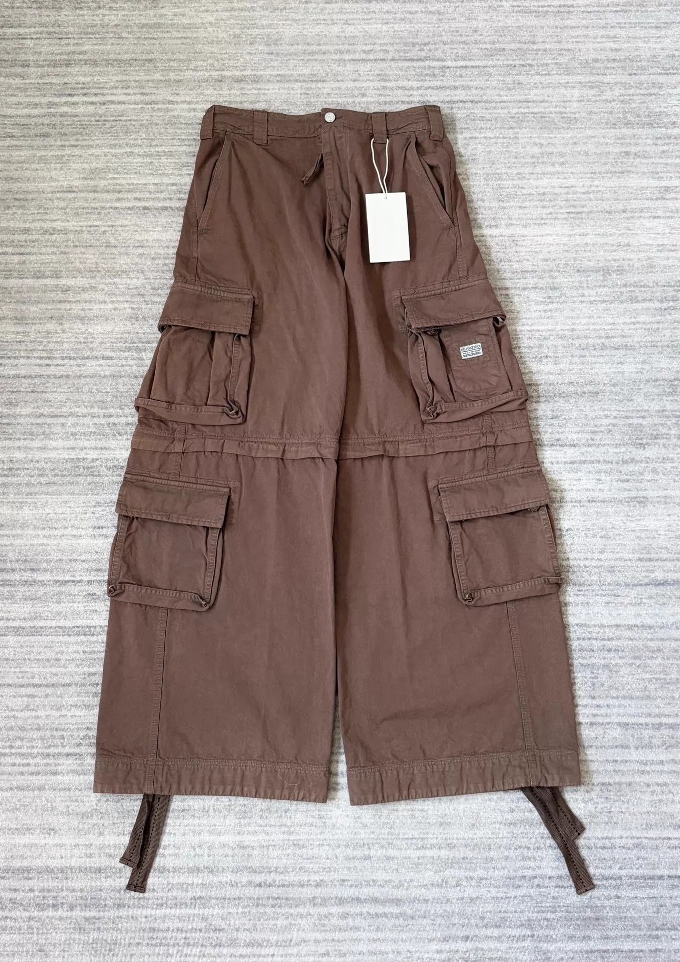 ERL ERL 25FW Brown Removable Zip Cargo Shorts Size US 30 / EU 46 - 1 Thumbnail