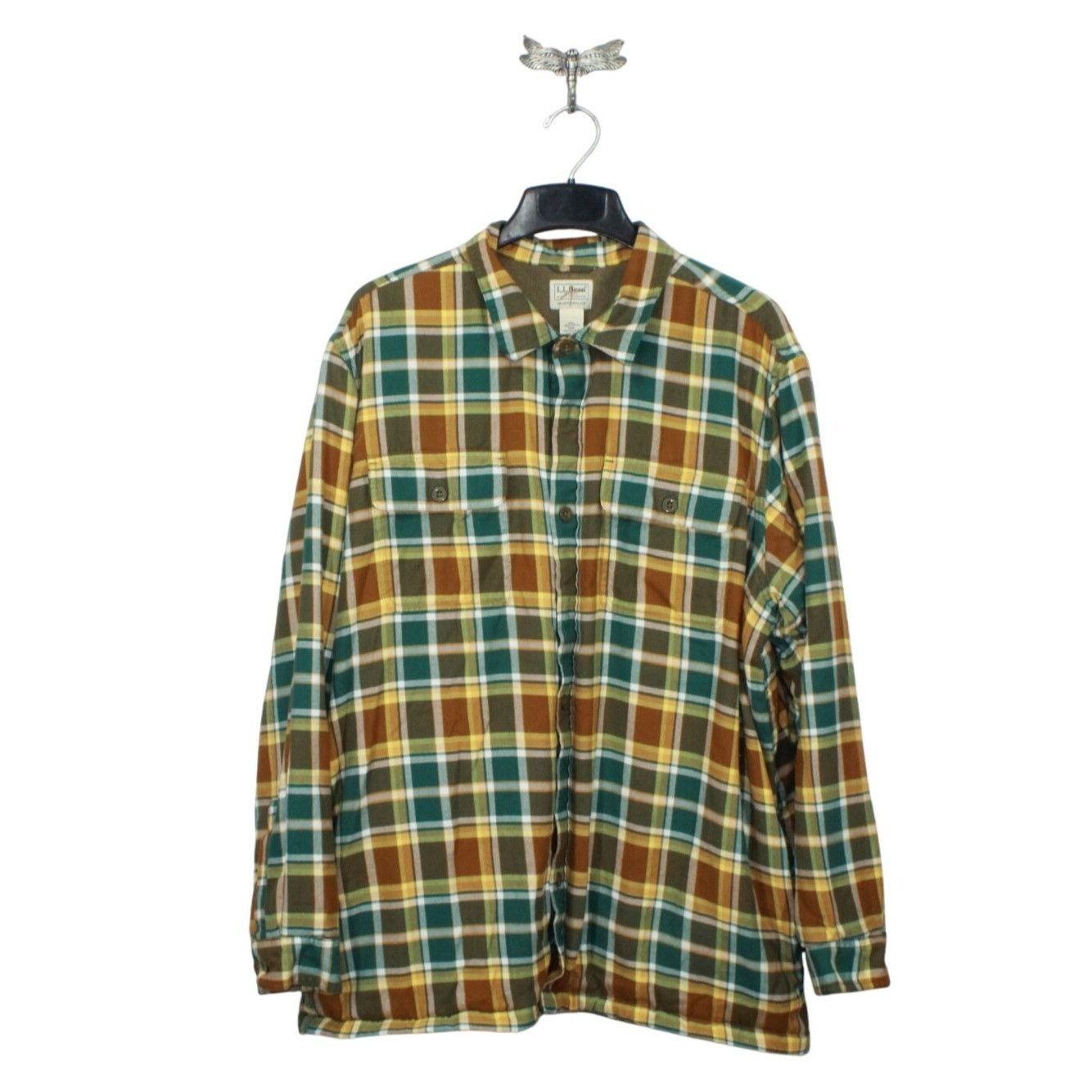 L.L. Bean LL Bean Men's Fleece Lined Flannel Shirt Traditional Fit XXL Size US XXL / EU 58 / 5 - 1 Thumbnail