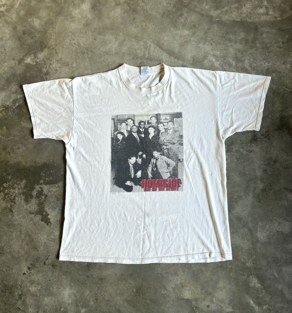 image of Movie x Series Vintage Homicide Life In The Street 1997 Nbc Series in White, Men's (Size XL)