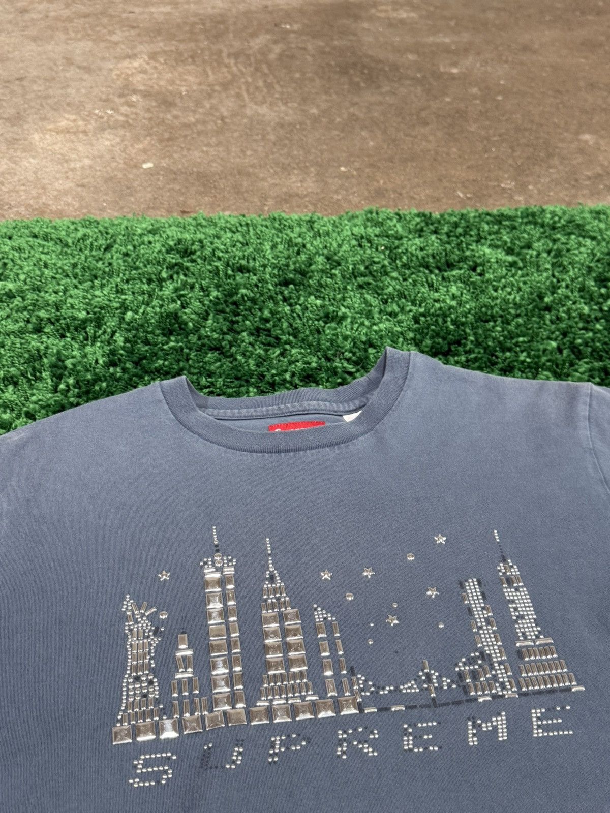 Supreme Supreme Skyline Short Sleeve Top Medium Dark Slate Tee FW21 Size US M / EU 48-50 / 2 - 2 Thumbnail