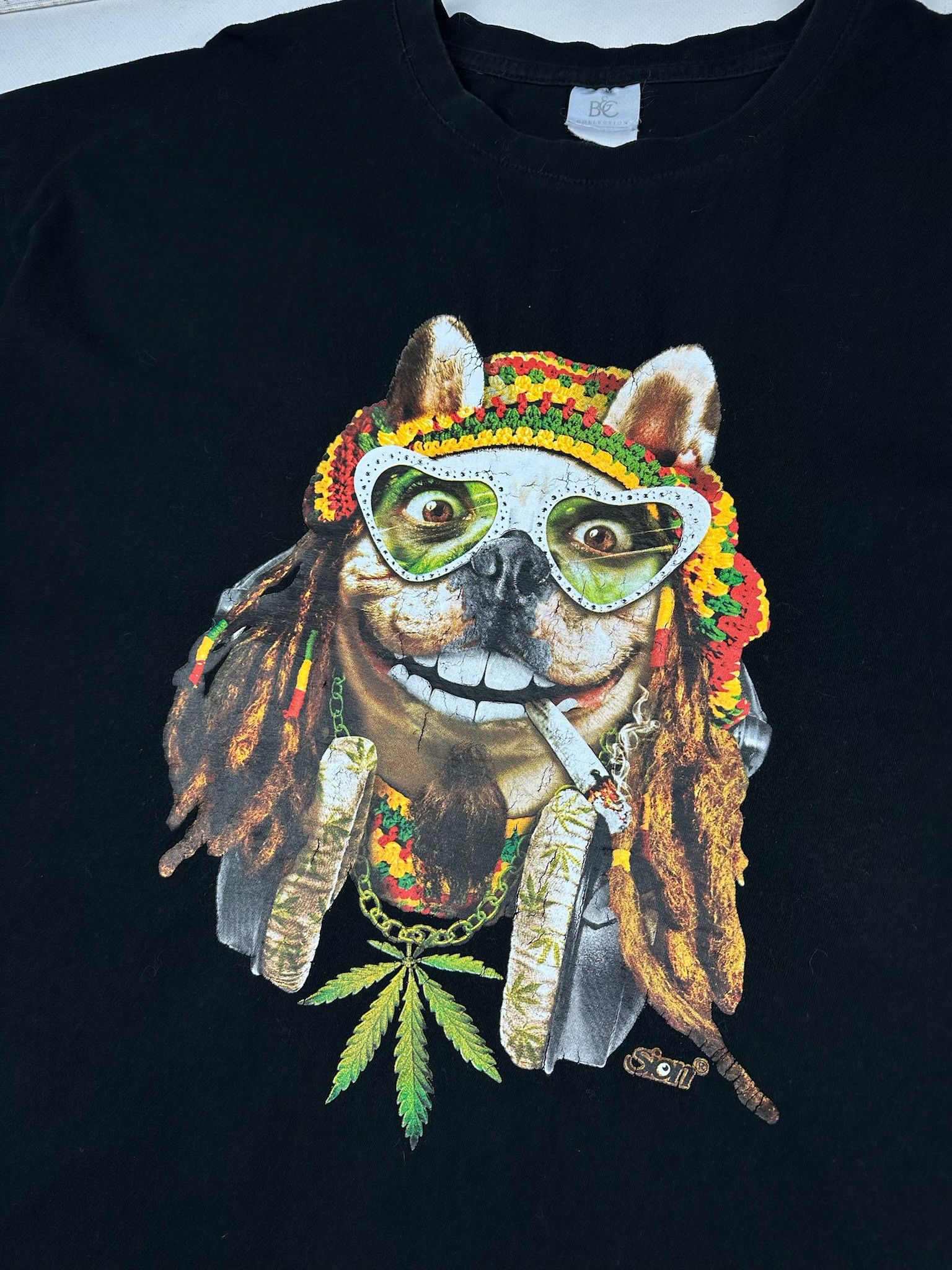 Band Tees Vintage Weed Rasta dog Drugs Tee Smoke Dope Cannabis y2k Size US L / EU 52-54 / 3 - 2 Thumbnail
