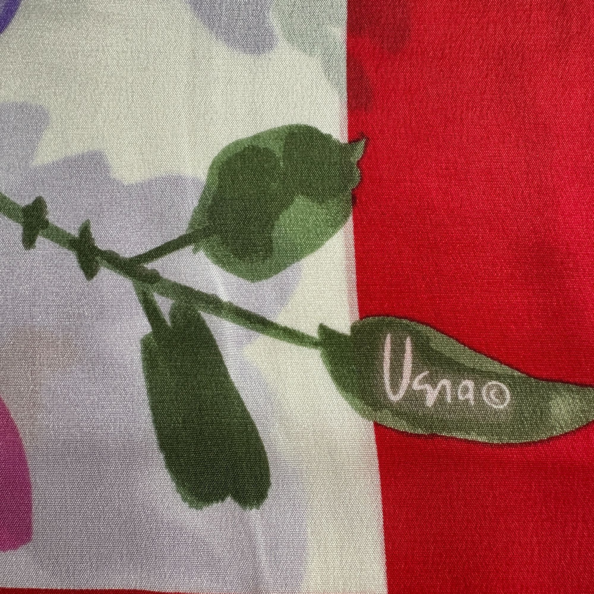 Vintage Vera Neumann Silk Scarf, 52x15 Oblong, Prima Vera Collection Size ONE SIZE - 7 Thumbnail