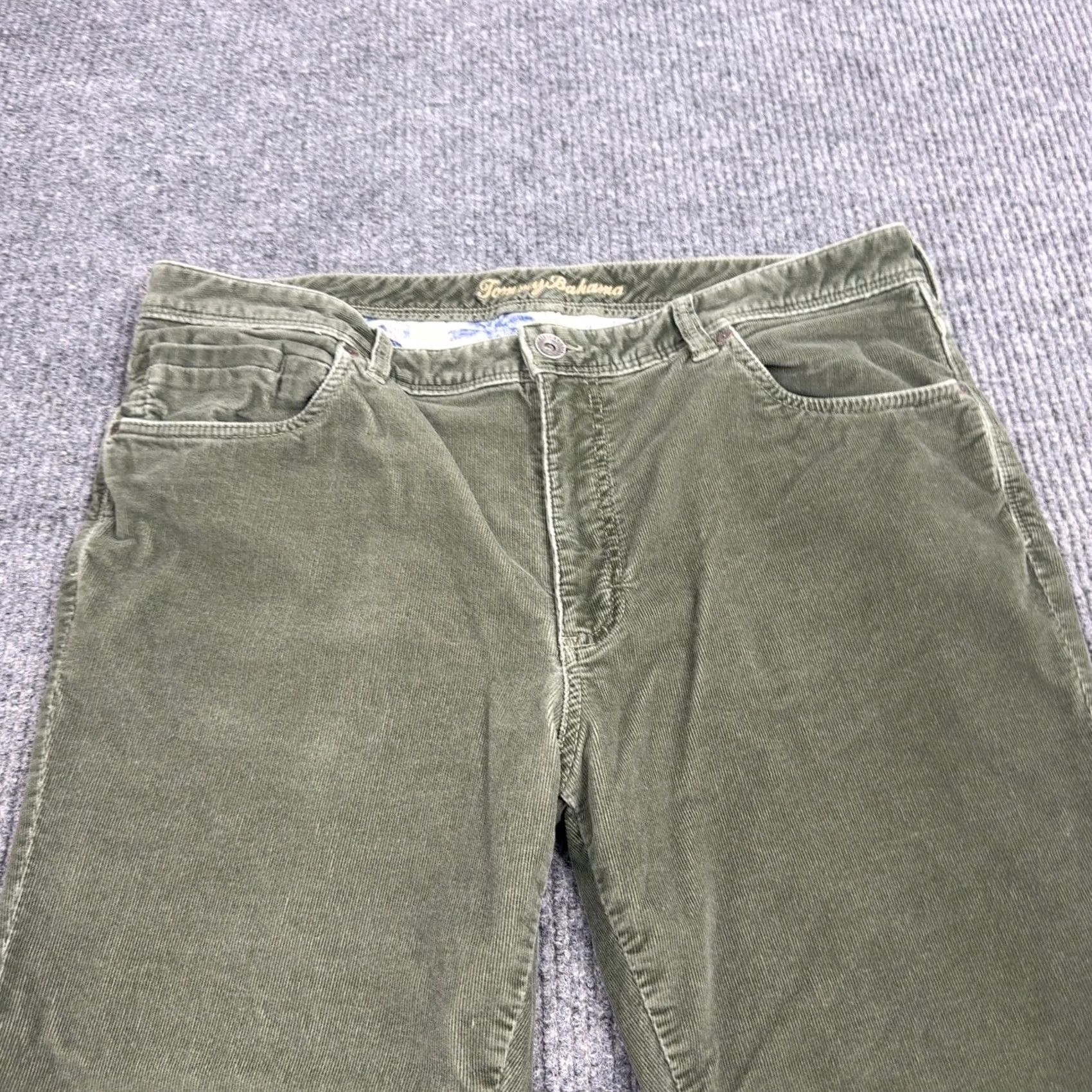 Tommy Bahama Tommy Bahama Pants Mens 38 Green Corduroy Cotton Spandex Casual Coastal Style Size US 40 / EU 56 - 2 Thumbnail