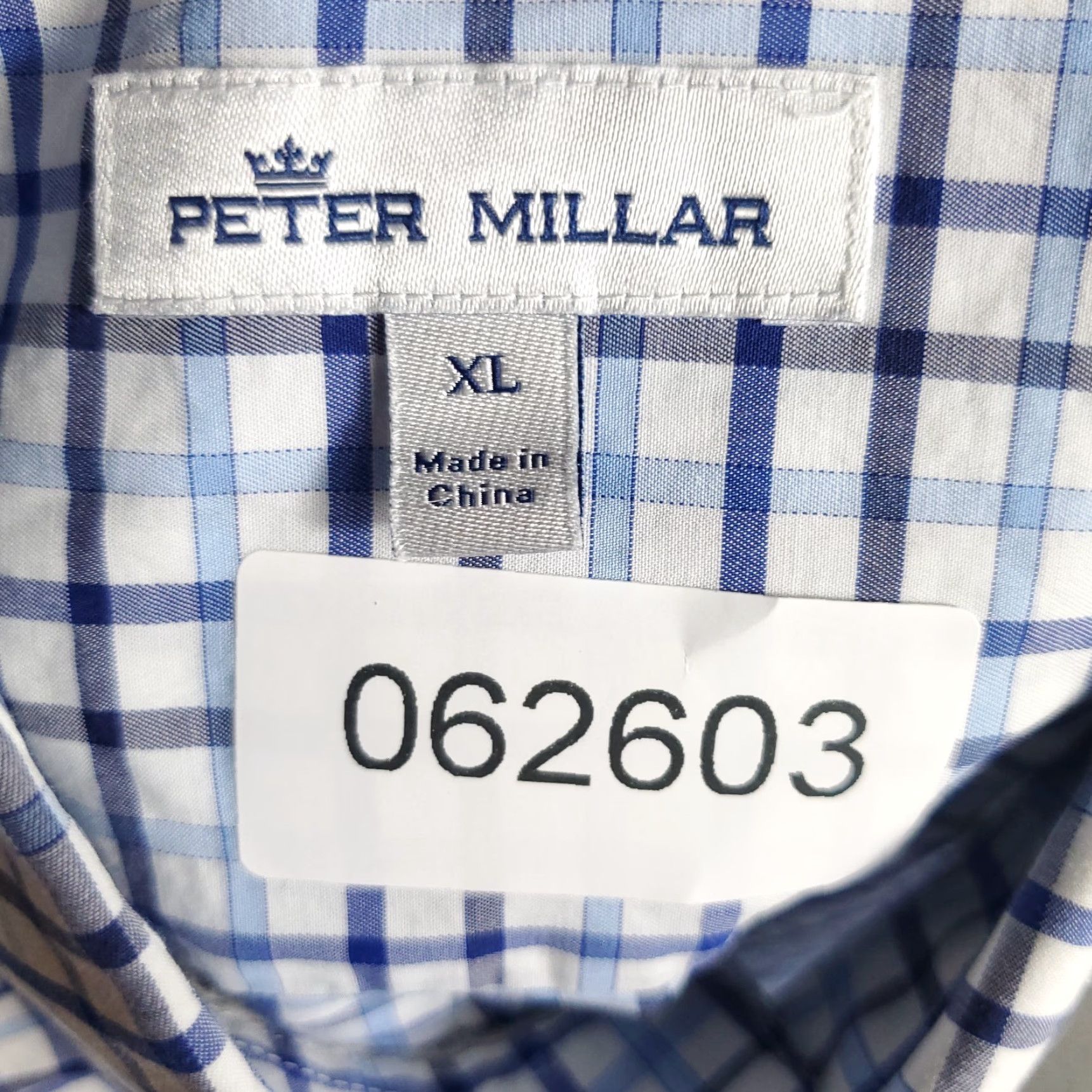 Peter Millar Peter Millar Shirt Mens XL Blue Plaid Long Sleeve Button-Up Size US XL / EU 56 / 4 - 7 Thumbnail