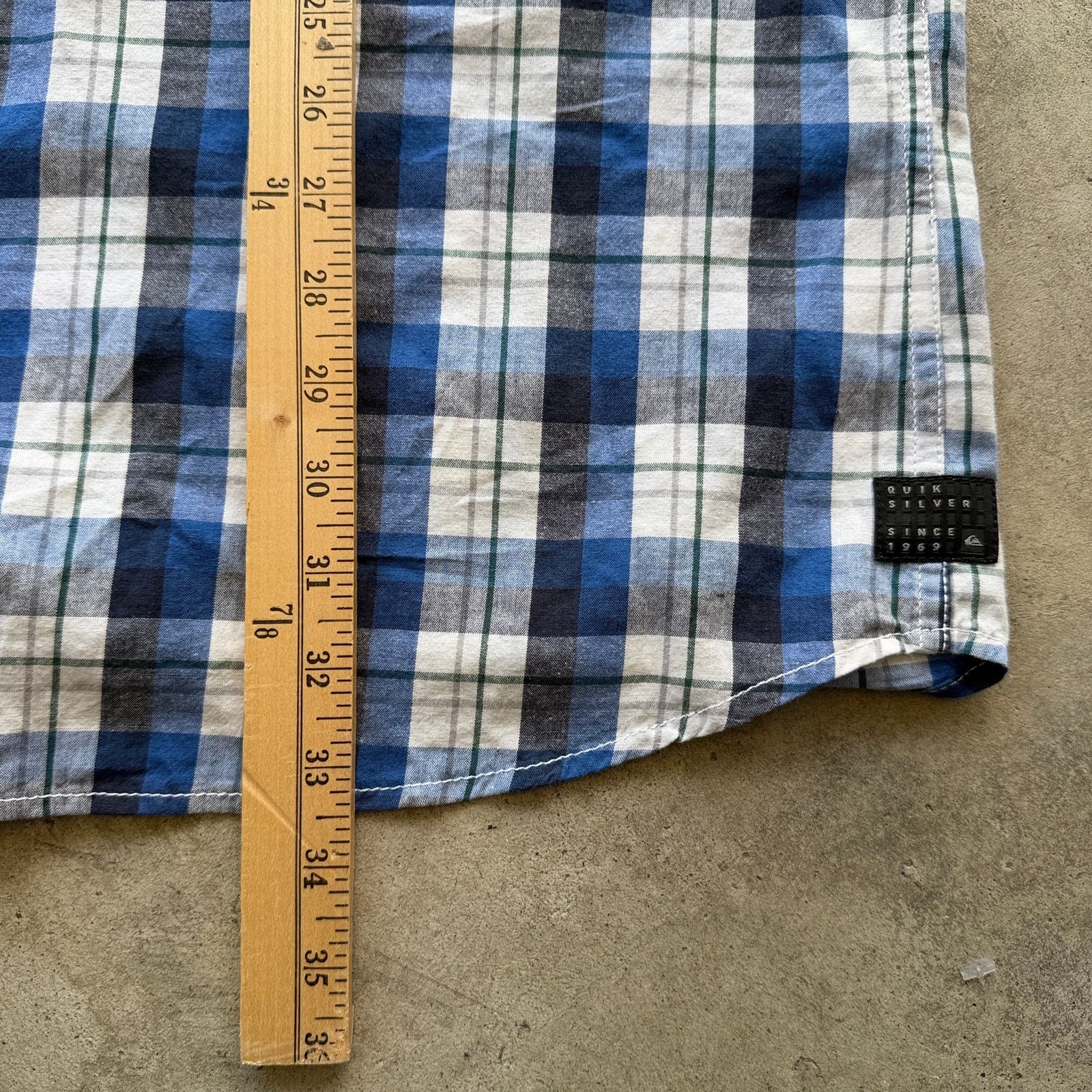 Quicksilver Vtg y2k Quiksilver Blue Plaid Long Sleeve Button Down Shirt Size US XXL / EU 58 / 5 - 7 Thumbnail