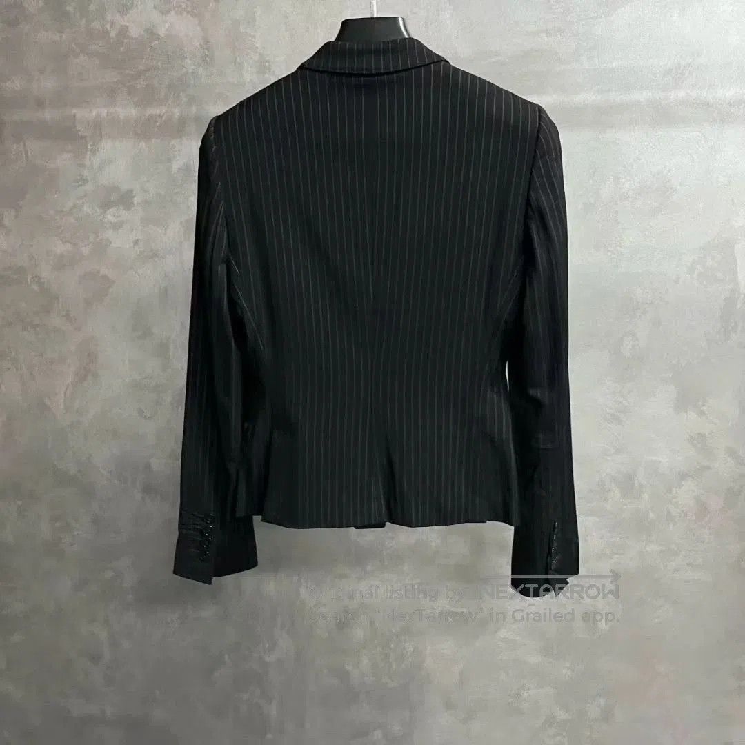 Dolce & Gabbana black pinstripe casual blazer jacket. Size US M / EU 48-50 / 2 - 2 Thumbnail
