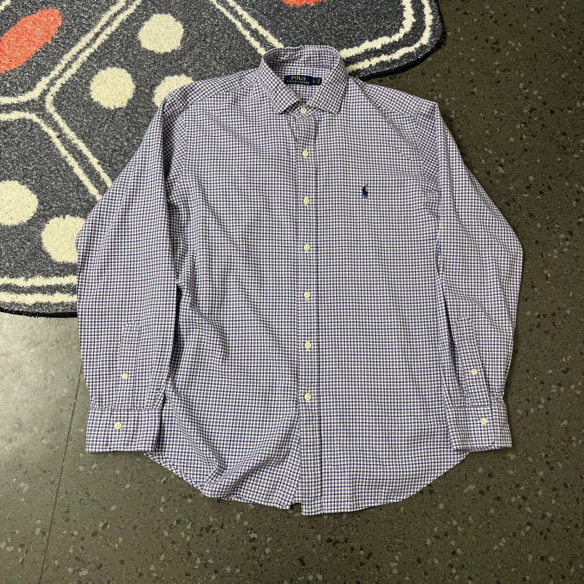 Polo Ralph Lauren Polo Ralph Lauren Purple Checkered Dress Shirt - Size L Size US L / EU 52-54 / 3 - 1 Thumbnail