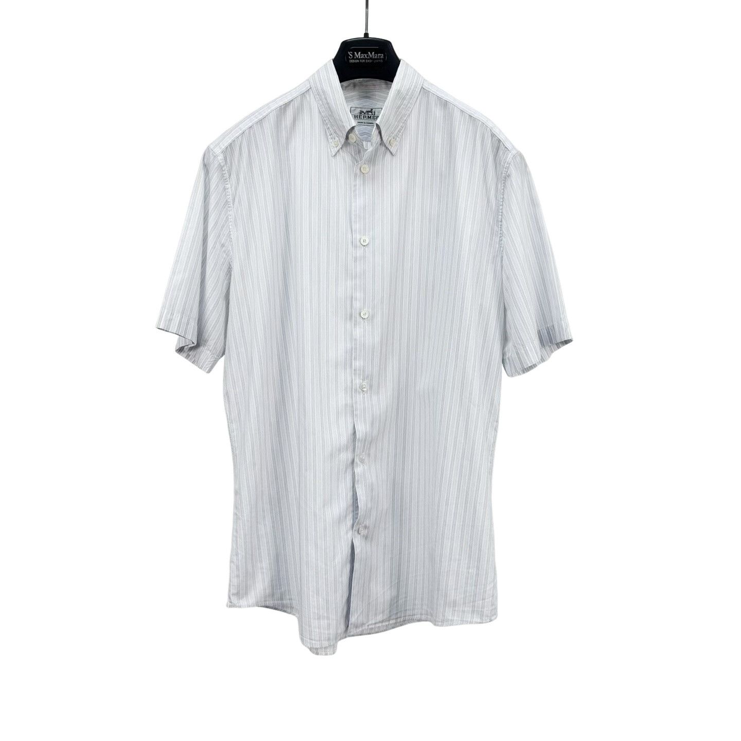 Hermes Hermes Striped Short Sleeve Shirt Size 40 Size US M / EU 48-50 / 2 - 1 Thumbnail