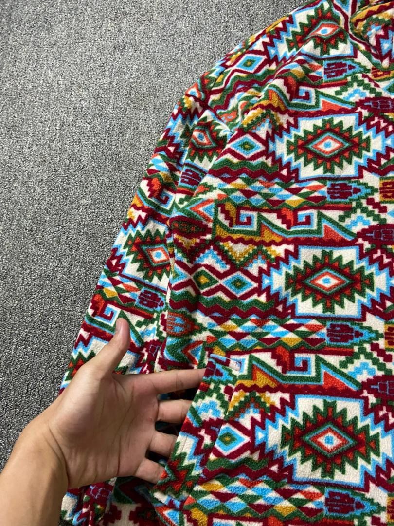 Japanese Brand Vintage Calizione Abstract Pattern Fleece Jacket (205) Size US S / EU 44-46 / 1 - 6 Thumbnail