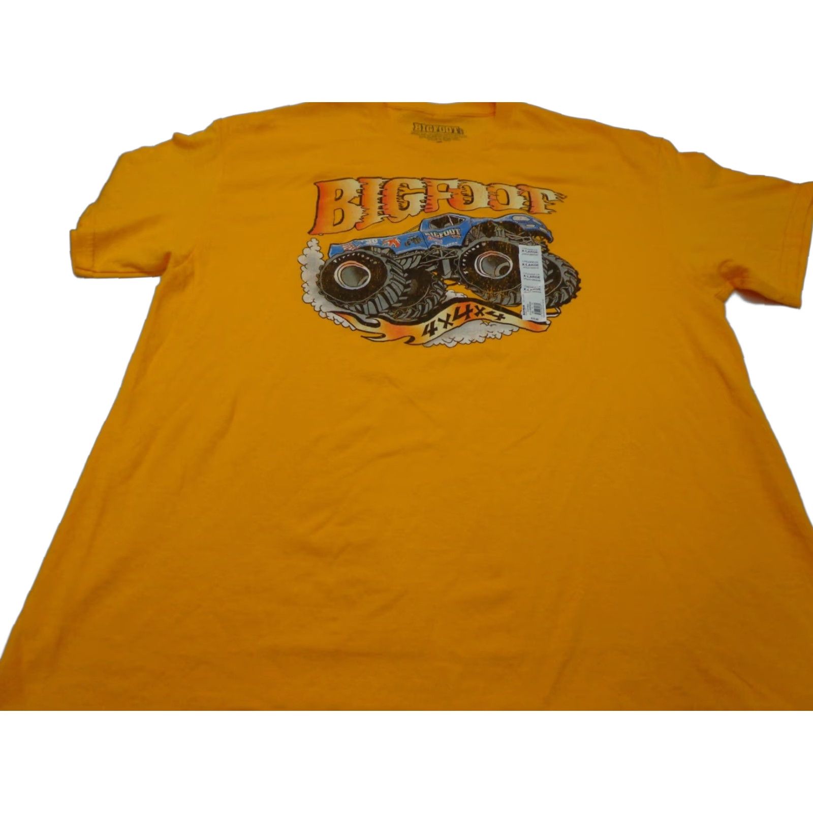 Vintage Bigfoot New 4x4x4 Monster Truck Graphic Tee T-Shirt Men's XL Gold Crew Neck Short Sleeve Cotton Size US XL / EU 56 / 4 - 1 Thumbnail
