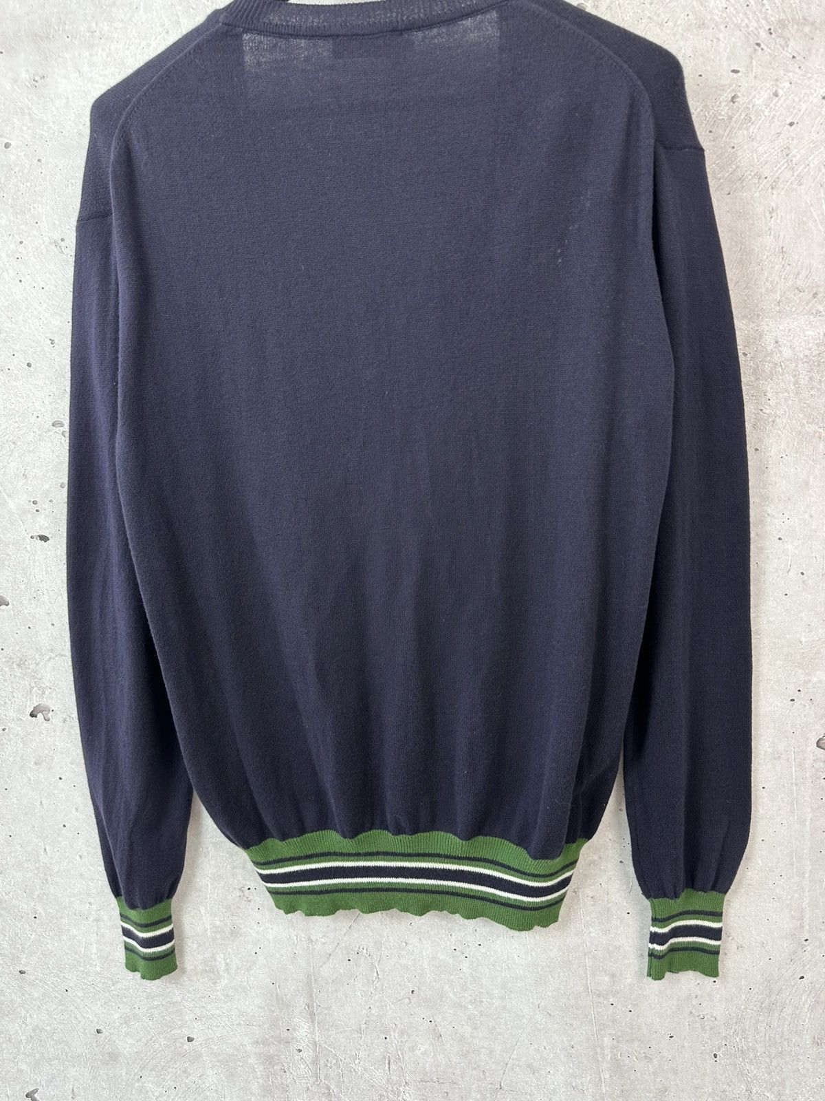 Dsquared2 D2 Dsquared2 Vintage Made in Italy Green Stripped Cardigan Size US XL / EU 56 / 4 - 7 Thumbnail