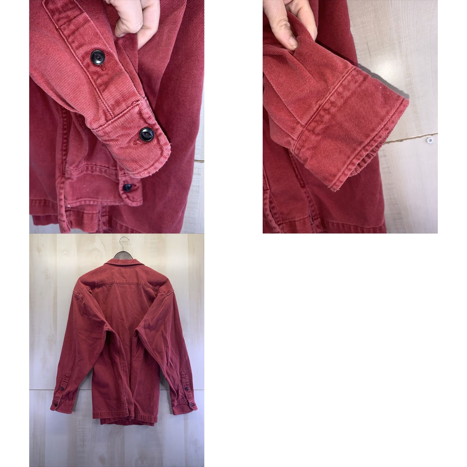 Vintage VINTAGE American Eagle Outfitters Wearhered Red Cotton Button Up Mens L 1980-90s Distressed Size US L / EU 52-54 / 3 - 8 Thumbnail