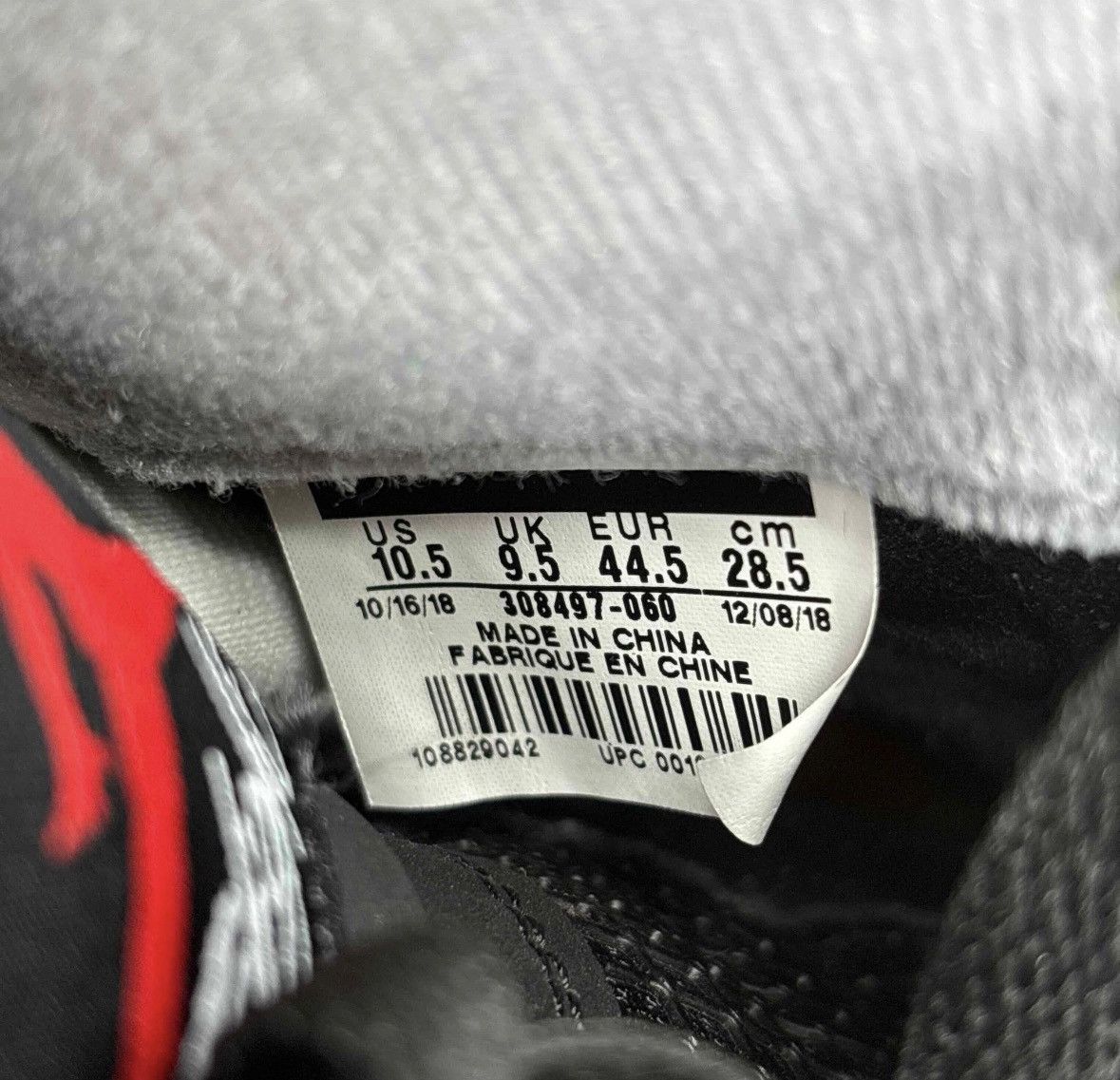 Jordan Brand Size 10.5 - Jordan 4 Retro OG Bred 2019 WORN 2-3x W/Box Size US 10.5 / EU 43-44 - 7 Thumbnail