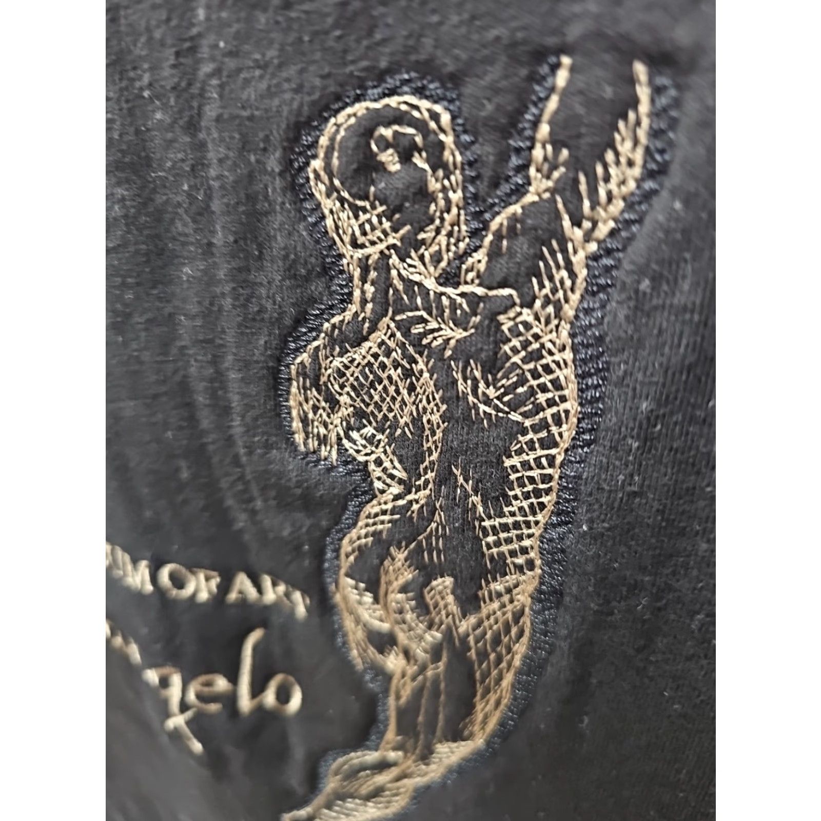 Vintage VINTAGE Philadelphia Museum Of Art Michelangelo Embroidered Shirt Mens M Black Cotton 1990s Art T-Shirt Size US M / EU 48-50 / 2 - 2 Thumbnail
