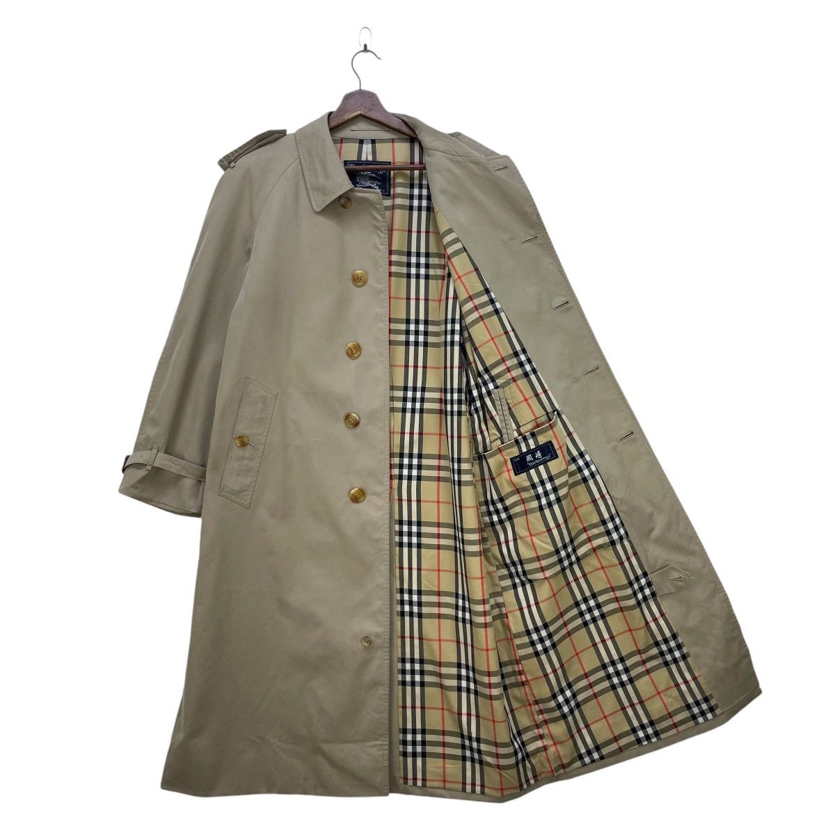 Burberry 💥Vintage 90s Burberrys Trench Coat Nova Check Jacket Size US M / EU 48-50 / 2 - 3 Thumbnail