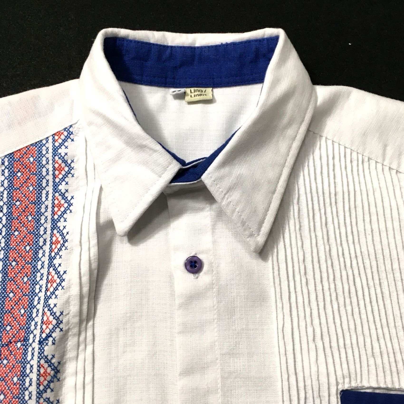 Vintage UKRAINIAN LOOK Shirt Mens 38 Ivory Linen Cuban Embroidered Camp POCKET Shirt Mens 38 Ivory Linen Cuban Embroidered Camp POCKET Size US M / EU 48-50 / 2 - 3 Thumbnail