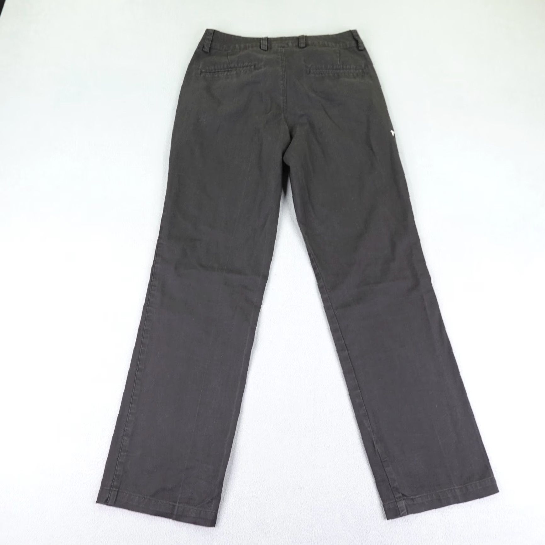 Vintage Tesla Pants Mens 30x32 Black Chino Utility Work Pants Mens Black Cotton Polyester Logo 90s Cars Theme Regular Straight Inseam 31in Jeans Style Chino Size US 31 - 6 Thumbnail