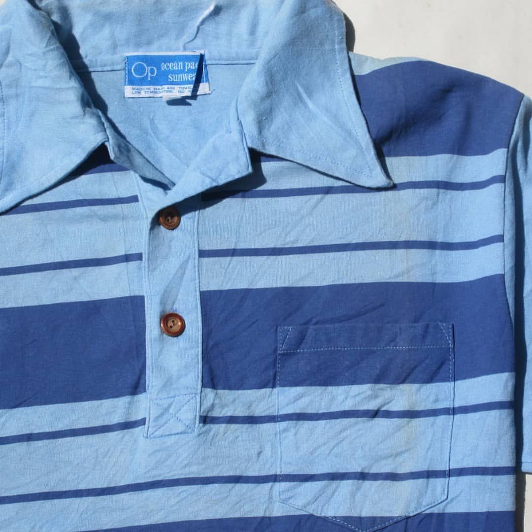 Ocean Pacific × Vintage Vintage 90s Ocean Pacific polo Stripes Sunwear Proper Leisu Size US M / EU 48-50 / 2 - 3 Thumbnail