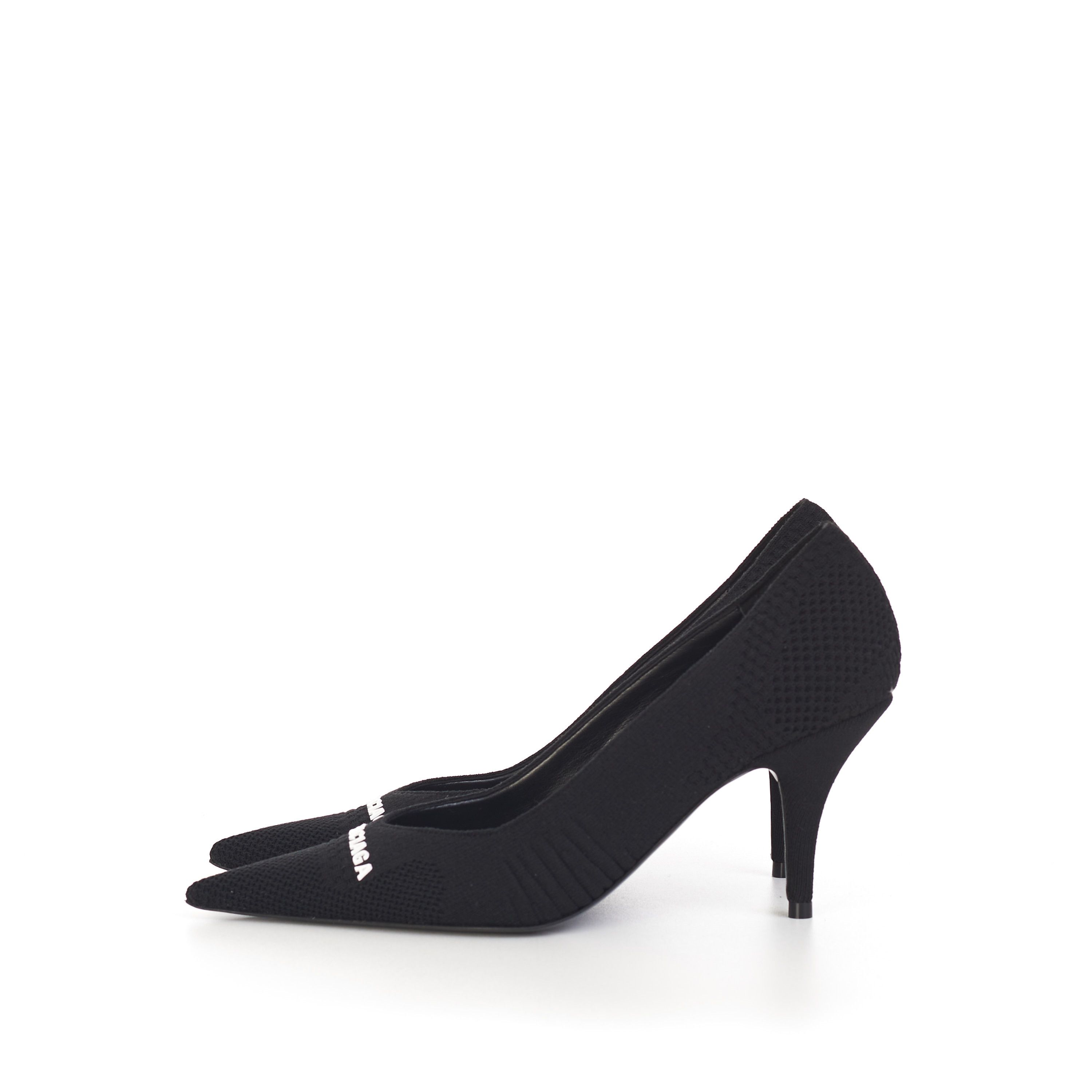 Balenciaga Knife Pumps In Black Textured Knit with Balenciaga logo Size US 6 / IT 36 - 5 Thumbnail