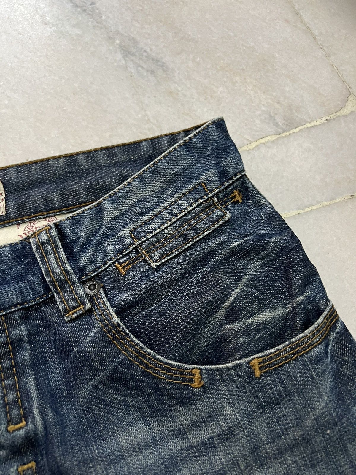 If Six Was Nine × Japanese Brand JAPANESE BRAND YAKUZA GANGSTER DISTRESSED JEANS VERY RARE Size US 32 / EU 48 - 7 Thumbnail