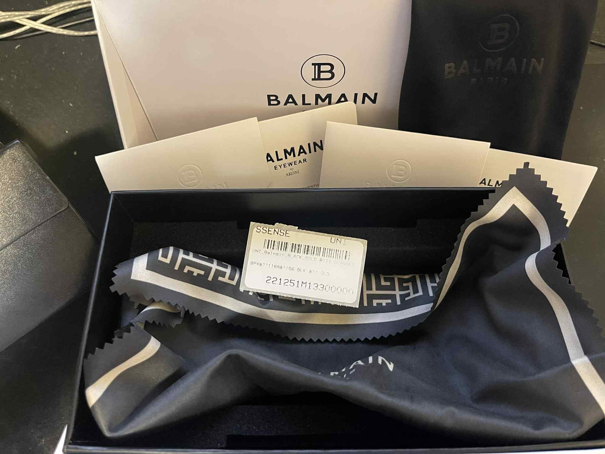 Balmain Balmain Black Akoni Edition B-III Glasses - Black/Gold Size ONE SIZE - 11 Thumbnail
