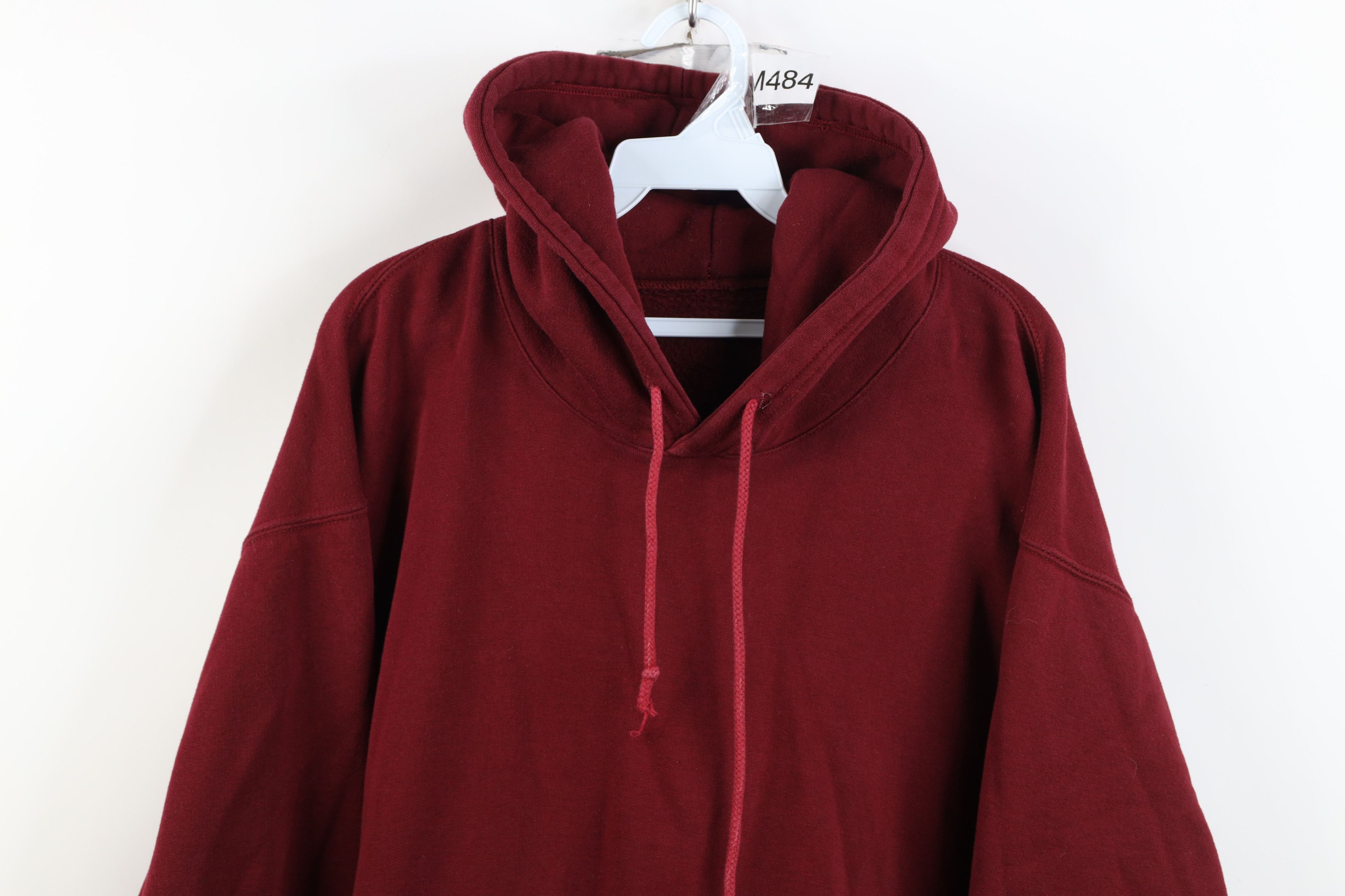 Vintage Vintage 90s Y2K Streetwear Heavyweight Hoodie Sweatshirt Red Size US XL / EU 56 / 4 - 2 Thumbnail