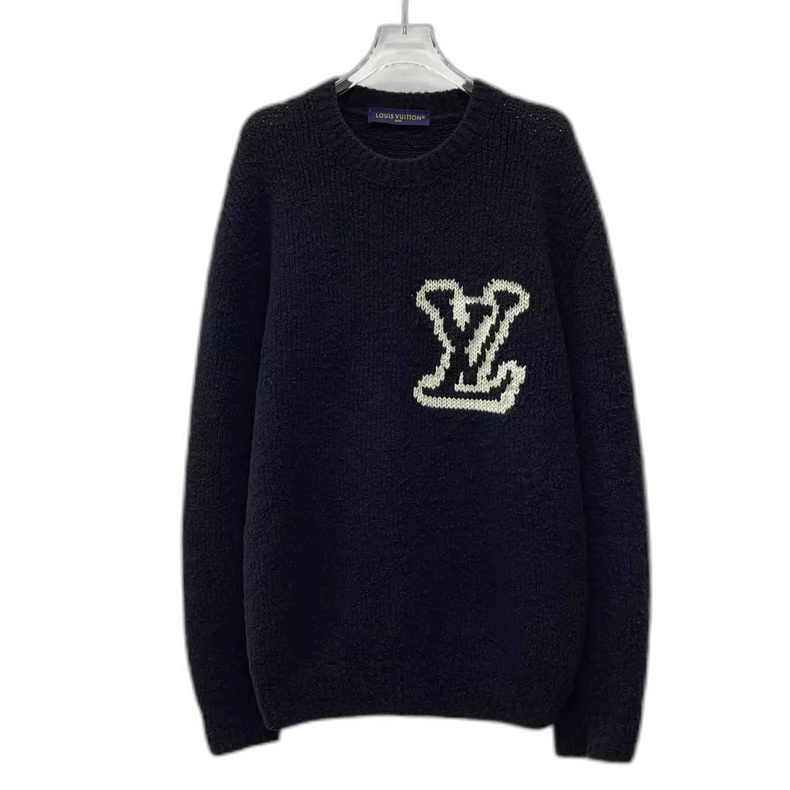Louis Vuitton Louis Vuitton Black Logo Knit Sweater M-yf Size US M / EU 48-50 / 2 - 1 Thumbnail