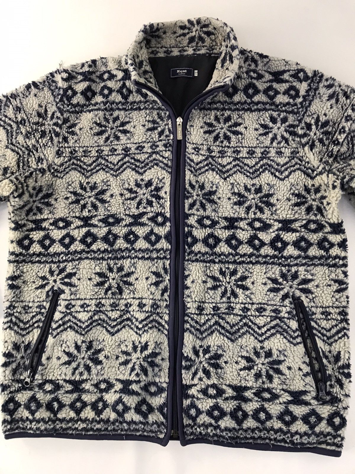 Japanese Brand Vintage Kent In Tradition Fleece Sherpa Zip Up Jacket Size US L / EU 52-54 / 3 - 3 Thumbnail
