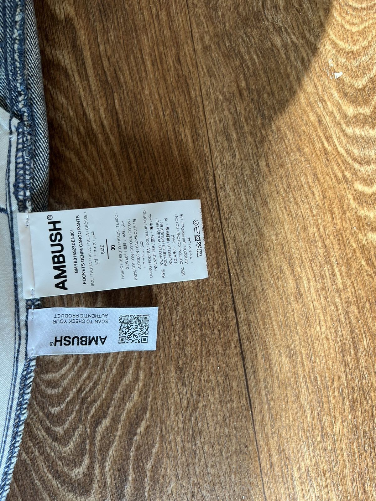 Ambush Design New Ambush Pockets Denim Cargo Pants Mid Blue by AMBUSH® Size US 30 / EU 46 - 9 Thumbnail